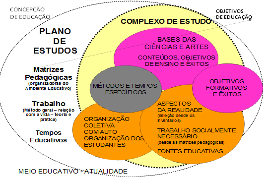 Elementos da Proposta Curricular dos Complexos de Estudo.