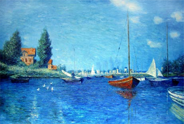 Figura 3: Barcos Vermelhos, Angenteuil, de Claude Monet, 1875.