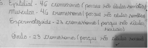 UR 5.1 Explicação coerente e número de cromossomos nas células