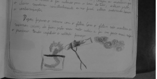 Representação do aluno da prática de queima do glúten