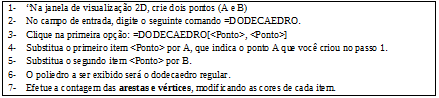 Instruções de construção do dodecaedro na atividade
6.0