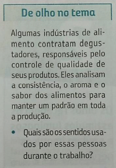 Sentidos mais utilizados pelos trabalhadores das indústrias