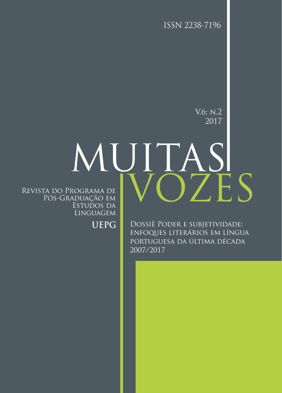 					Visualizar v. 6 n. 2 (2017): Dossiê Poder e subjetividade: enfoques literários em língua portuguesa da última década
				