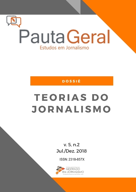 					View Vol. 5 No. 2 (2018): Revista Pauta Geral - Estudos em Jornalismo
				