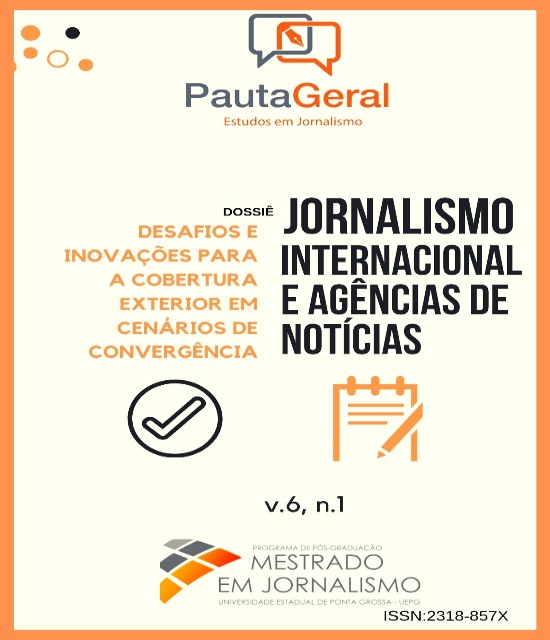 					Visualizar v. 6 n. 1 (2019): Revista Pauta Geral - Estudos em Jornalismo
				