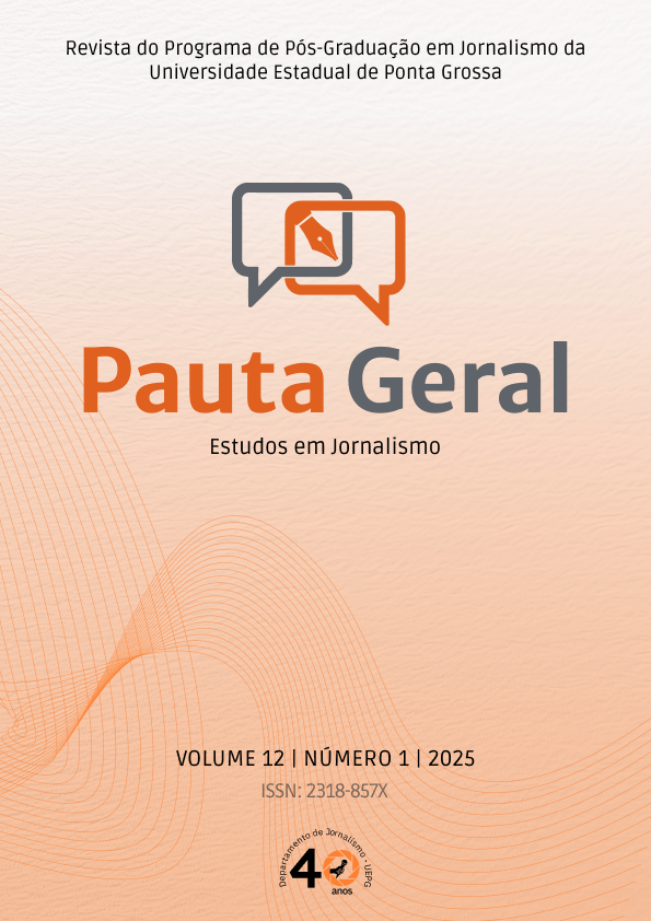 					Visualizar v. 12 n. 1 (2025): Revista Pauta Geral – Estudos em Jornalismo
				